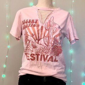 Vintage Inspired Choker Tee